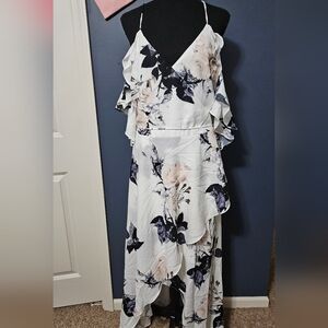 NWT City Chic Delicate Ruffle Floral Chiffon Maxi Dress Plus Size 20W